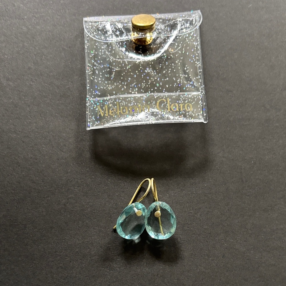 Gold and Blue Earrings